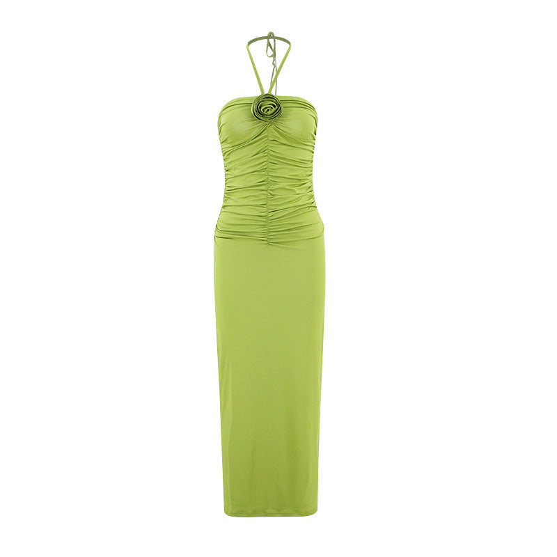 Suspender Backless Long Dress