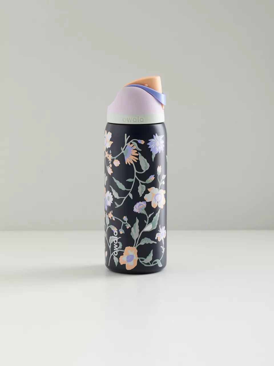 Midnight Garden Floral Freesip Water Bottle