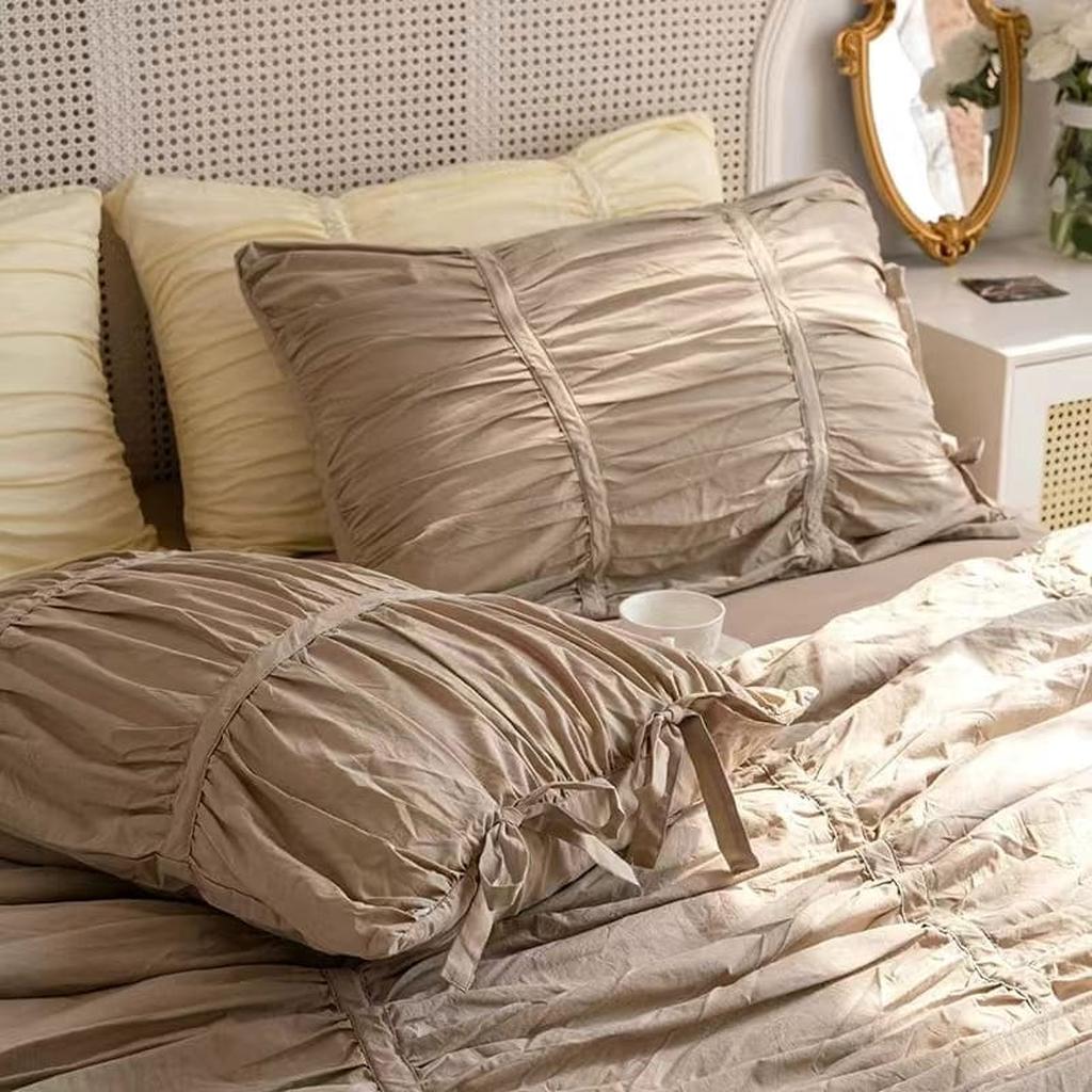 Princess Ruched Duvet Cover - Pastel Yellow