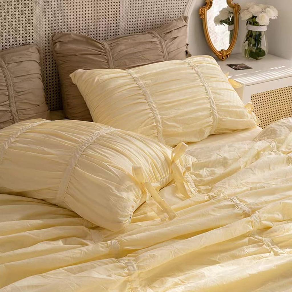 Princess Ruched Duvet Cover - Brown