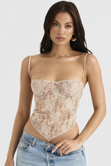 Cream Paisley Lace Top