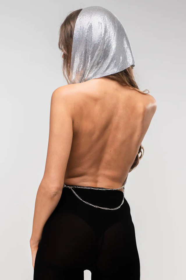 Venus Hoodie Metallic Top
