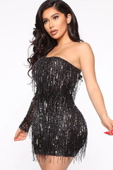 No Strings Attached Sequin Mini Dress