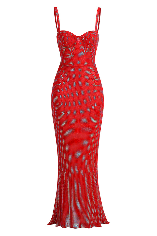 Serenity Rhinestone Cami Maxi Dress