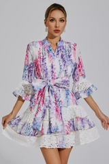 Kimora Floral Belted Mini Dress