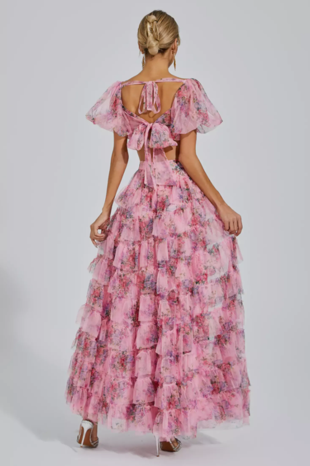 Braylee Purple Floral Ruched Set