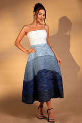 Remi Pleated Ombre Corset Dress