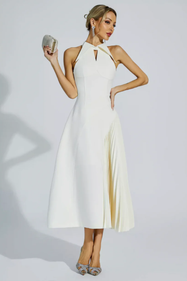 Cynthia Cream Midi Dress