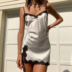 Royal Satin Slip Lace Nightgown