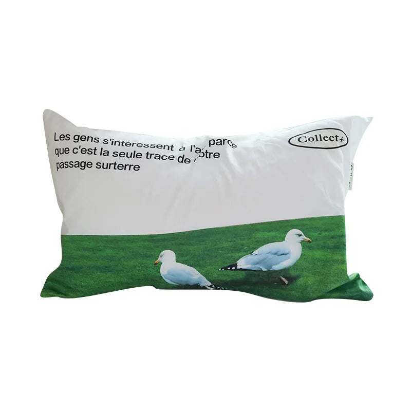 Nordic Pillow Case Cotton Double Sided Printing Bedding Back Support Cushion Cover Pillowcase Home Dorm Room Decorative Decor