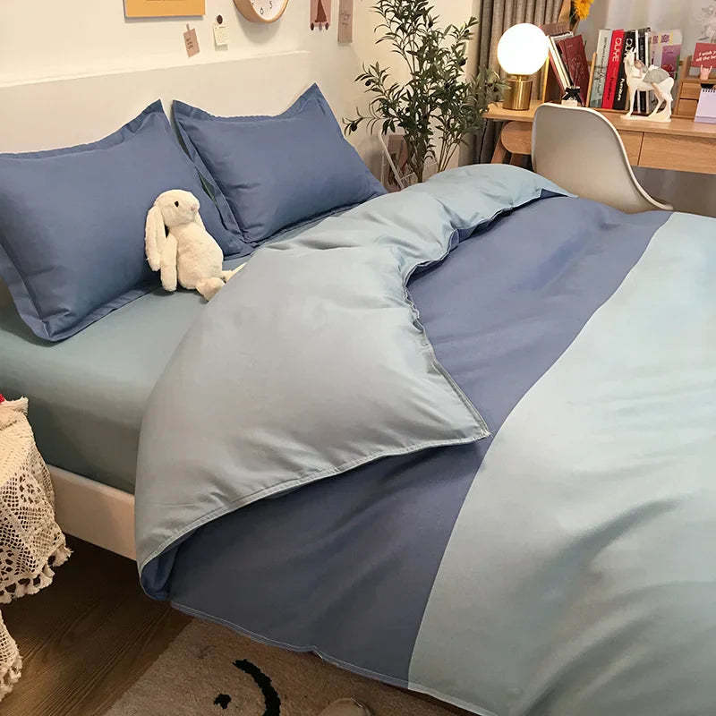 Ins Bedding Set Bed Linen 2 Bedrooms Duvet Cover For Girl Adults Bedspread Flat Sheet Quilt Cover King 220x240 Cover