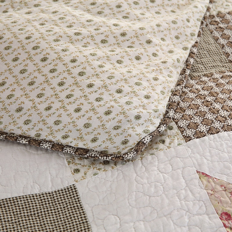 Single Double Bed Cotton Embroidered Patchwork 3 Piece Quilted Quilt Light Quilt Pillow Cover len?ol de cama casal