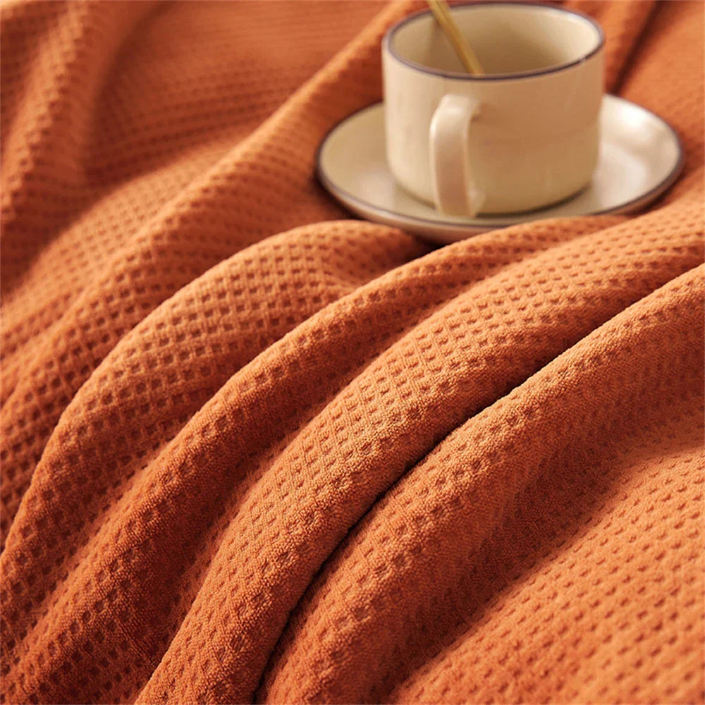 Flannel Blanket Soft Bedspread Shawl Blankets for Beds Sofa Office Napping Warm Bedding Throw Blanket