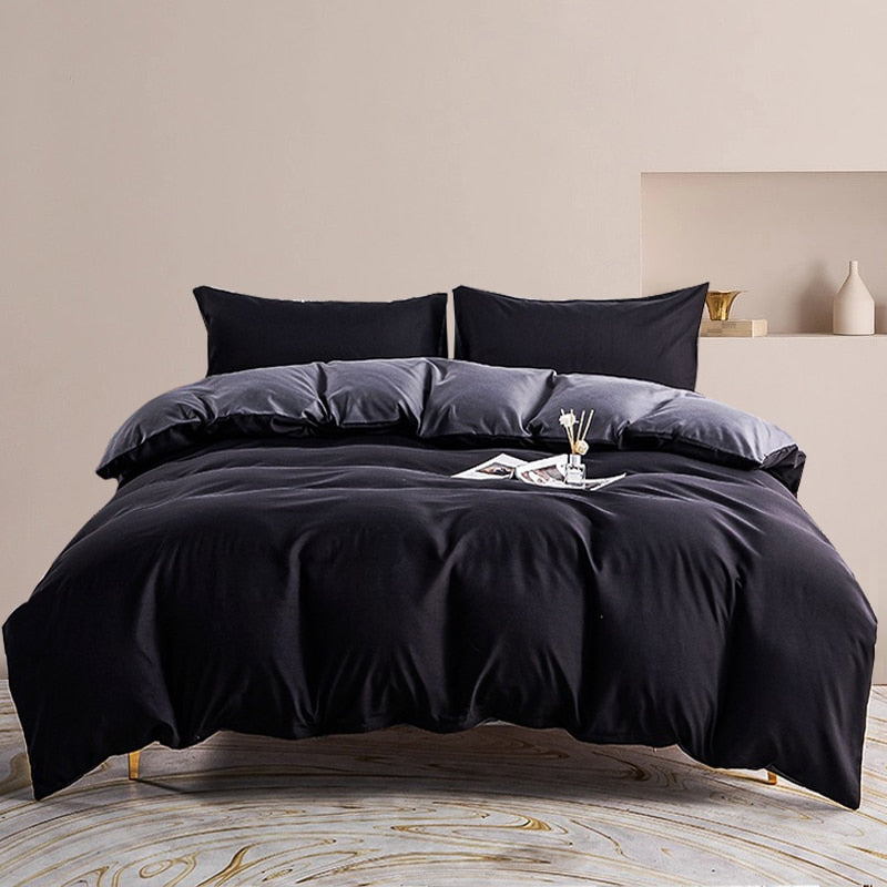 Cover Set Soft Brushed Microfiber Duvet Cover Bedding Set with Zipper Closure and Corner Ties 2 Pcs/3 Pcs