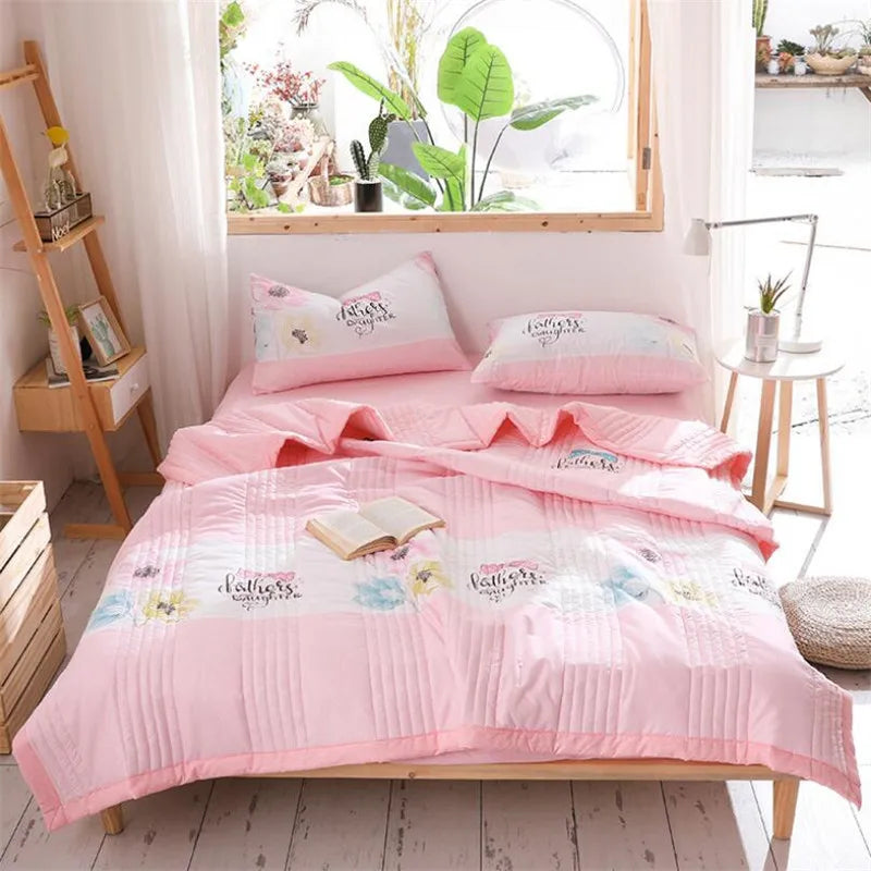 Home Textile Bedding Quilt Blankets Throw Bedspread Summer Quilt King Queen Twin Washed Cotton Comforter Bed Quilted Quilt
