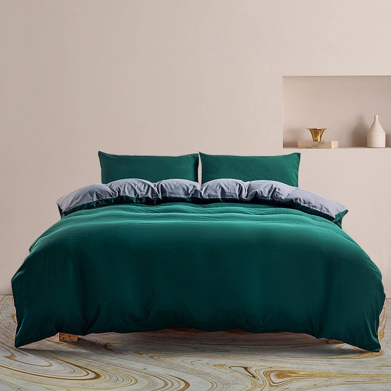 Cover Set Soft Brushed Microfiber Duvet Cover Bedding Set with Zipper Closure and Corner Ties 2 Pcs/3 Pcs
