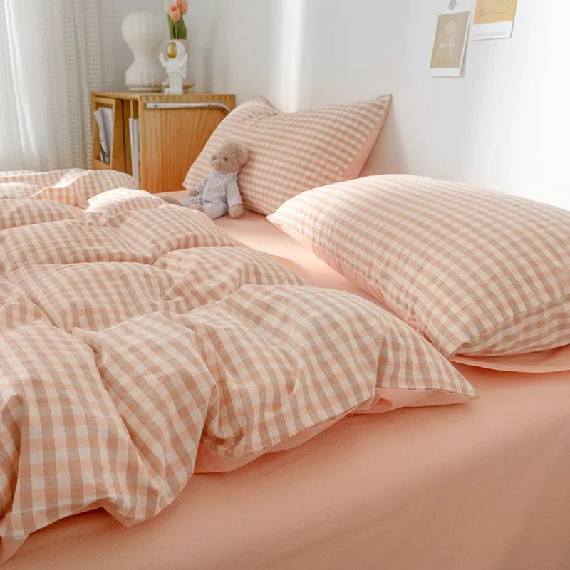 Ins Bedding Set Bed Linen 2 Bedrooms Duvet Cover For Girl Adults Bedspread Flat Sheet Quilt Cover King 220x240 Cover