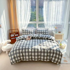 1pc 100%Cotton Duvet Cover Plaid Comforter Covers funda nordica cama 150 Single/Queen/King Quilt Cover(no pillowcase)