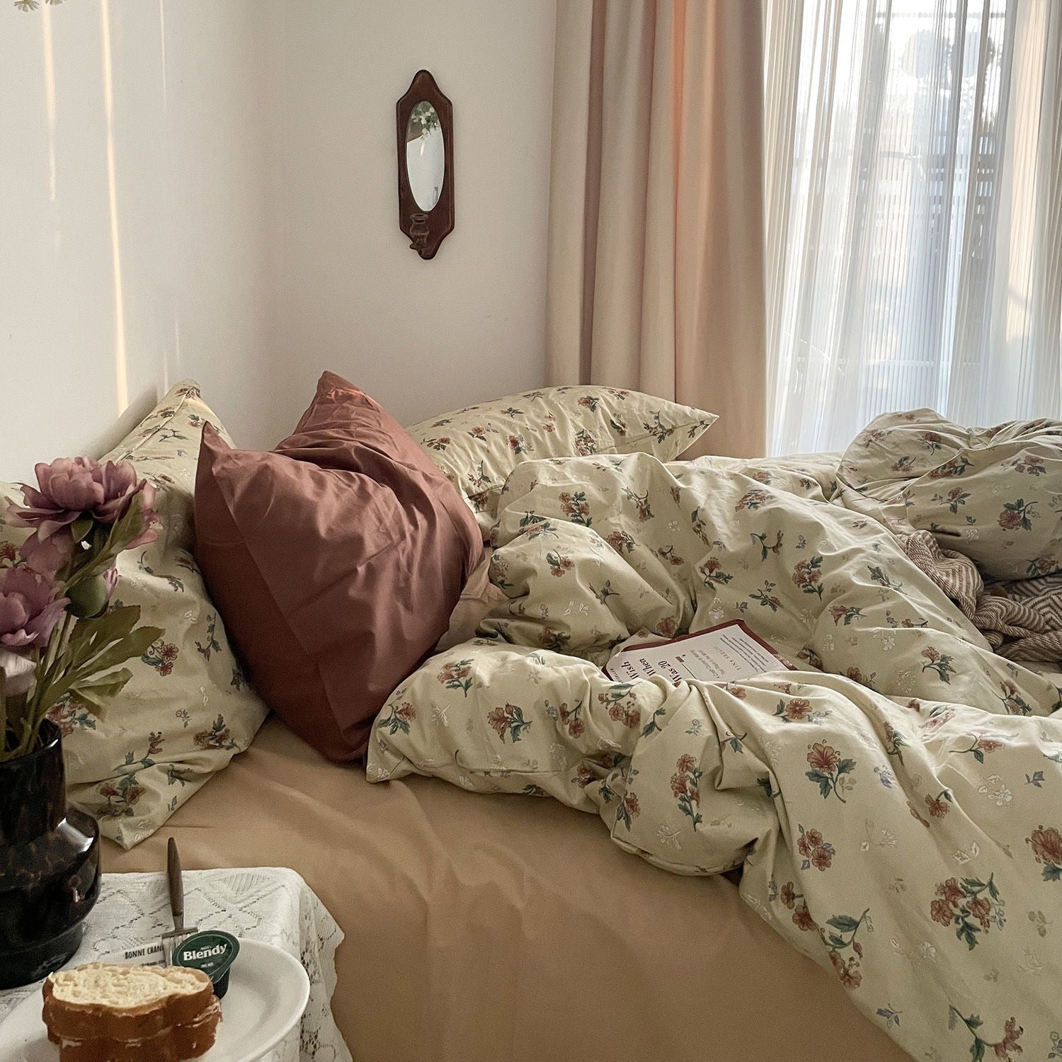 MORE HOME 100%Cotton Bedding Set Home Textile Vintage Floral Luxurious Pillowcase Sheet Quilt Cover Twin/Queen/Single Bed