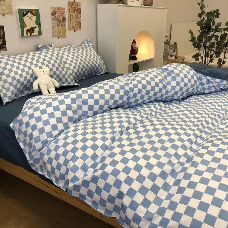Ins Bedding Set Bed Linen 2 Bedrooms Duvet Cover For Girl Adults Bedspread Flat Sheet Quilt Cover King 220x240 Cover