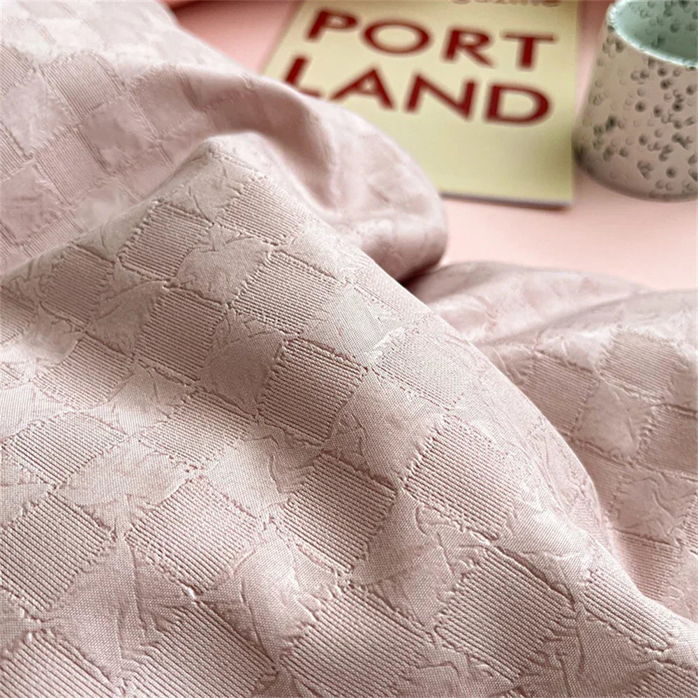 New Jacquard Bedding Set Fashion Skin Friendly Four Piece Set Quilt Cover Flat Sheet King Size Duvet Cover Pillowcase Bed Linens