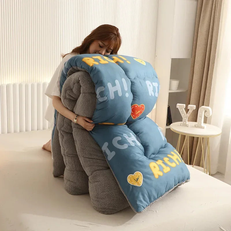 New Winter Quilt Core Thickened Quilt of 10 Pounds for Warm Winter Winter Dormitory Household Dormitory Warm Bedding