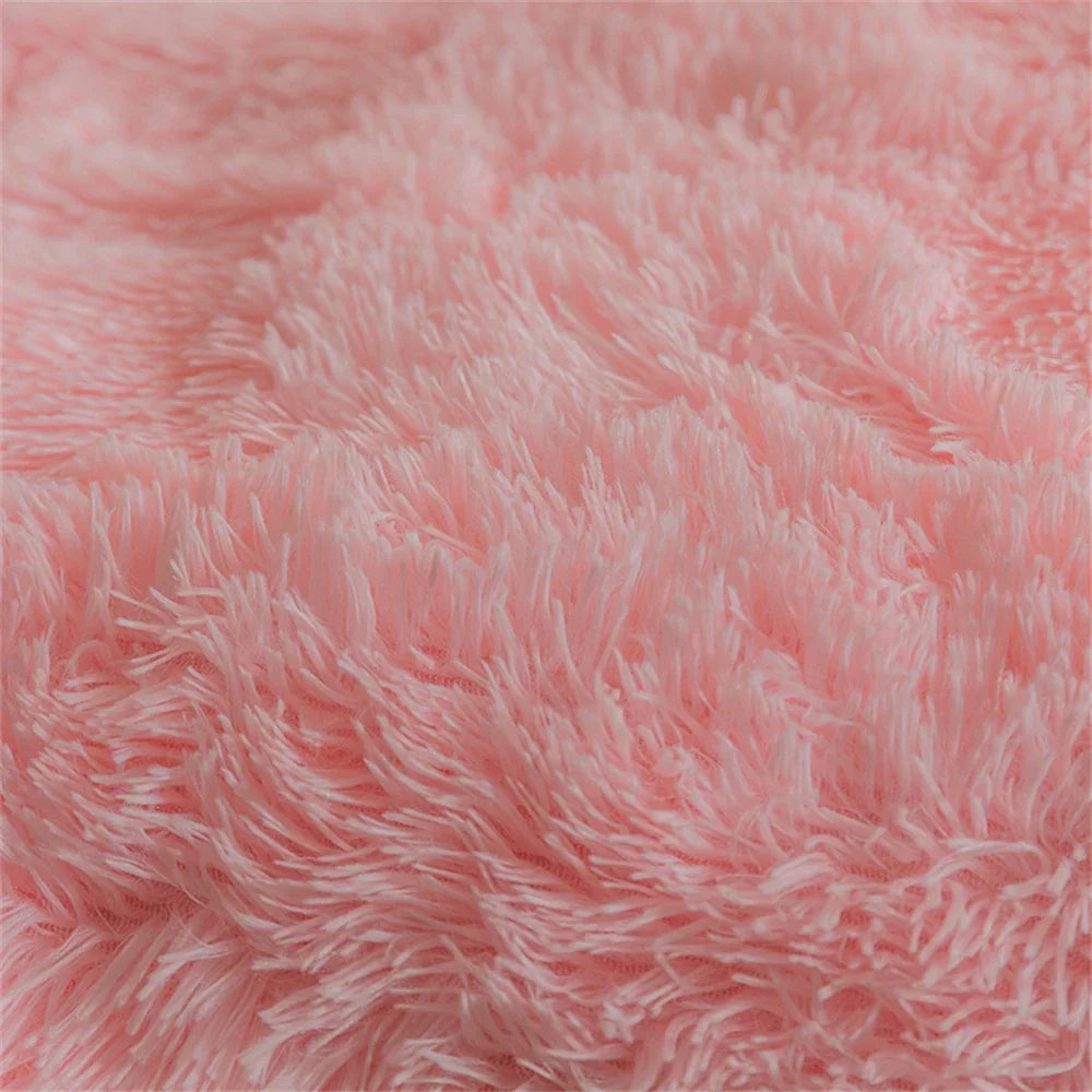 Double Side Fluffy Blanket Soft Bedspread Shawl Plush Blankets Portable Sofa Warm Bedding Throw Blanket Bedroom Decor Bed Cover