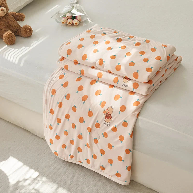 Pure Mulberry Silk Comforter for Summer/Spring Natural Long Strand Silk Fill Duvet Mulberry Silk Bedding Noiseless Lyocell Shell