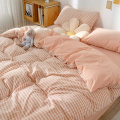 Ins Bedding Set Bed Linen 2 Bedrooms Duvet Cover For Girl Adults Bedspread Flat Sheet Quilt Cover King 220x240 Cover