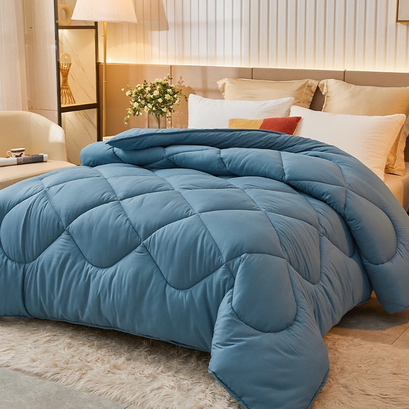 Winter Warm Mulberry duvet Soybean fiber Antibacterial quilt luxury double bed decorative blanket Breathable