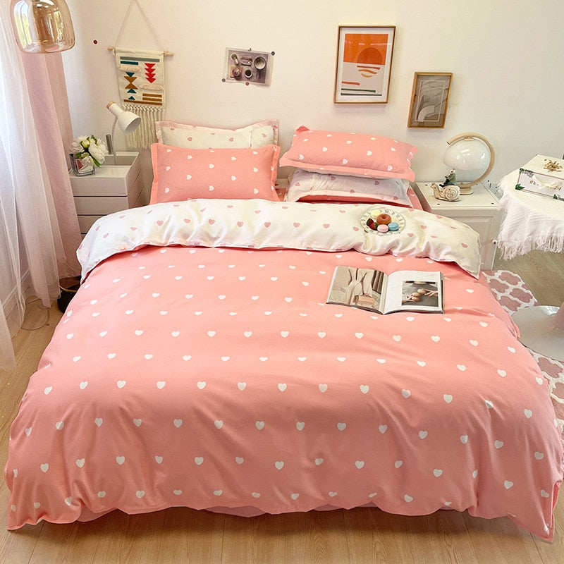 Grey Bedding Set Solid Color Flat Sheet Duvet Cover No Filling Pillowcase Bed Linens Polyester Twin Queen Size Home Textile