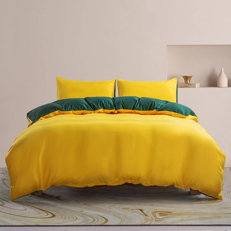 Cover Set Soft Brushed Microfiber Duvet Cover Bedding Set with Zipper Closure and Corner Ties 2 Pcs/3 Pcs