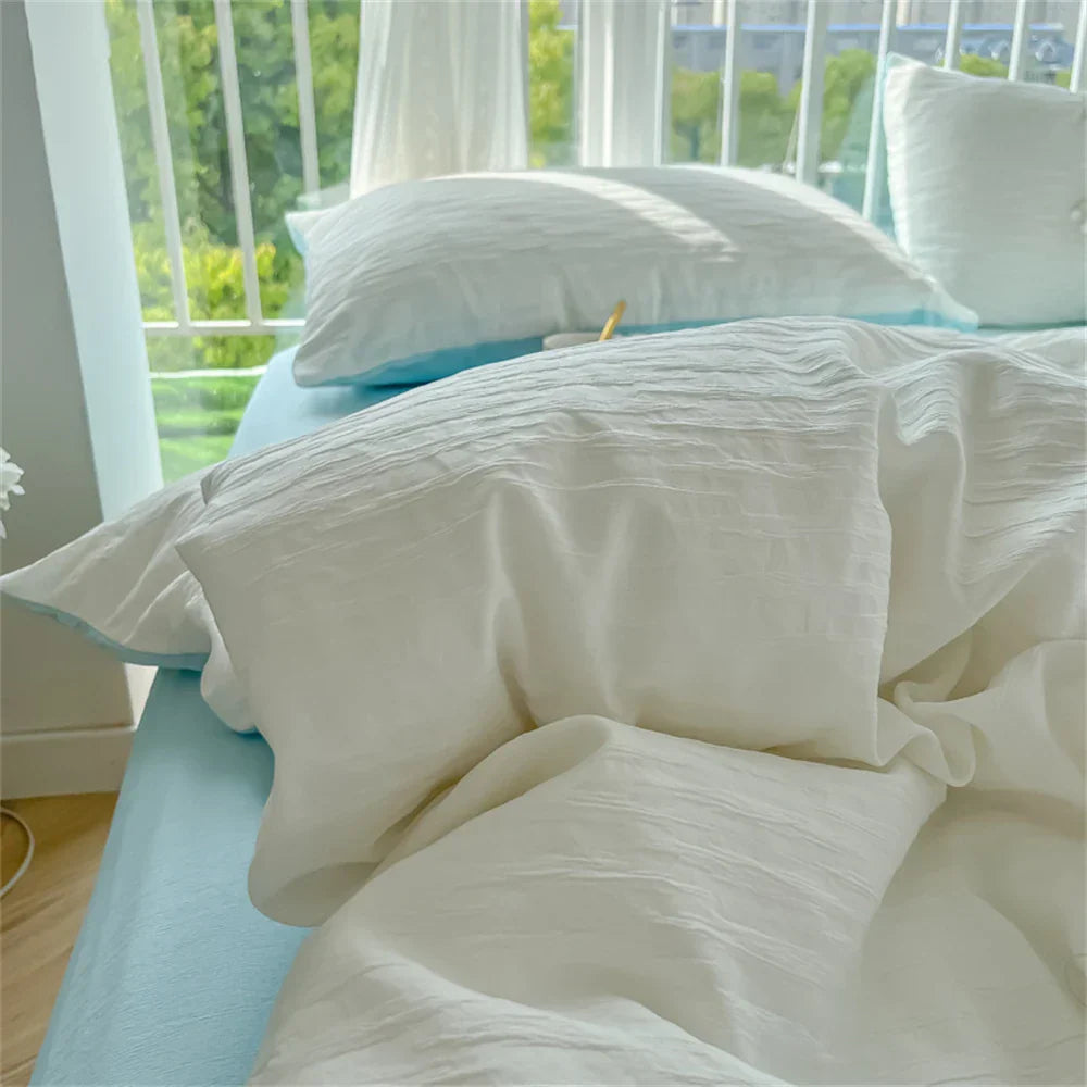Fashion Bedding Set Home King Size Textile Bed Comforter Set Skin Friendly Fabric Duvet Cover Quilt Cover Pillowcase Bed Linen