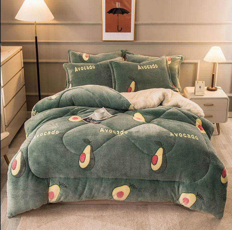 Autumn and Winter Double Face Quilt Snow Velvet Milk Velvet Winter Quilt Thickened Quilt Core Single Double Bedding