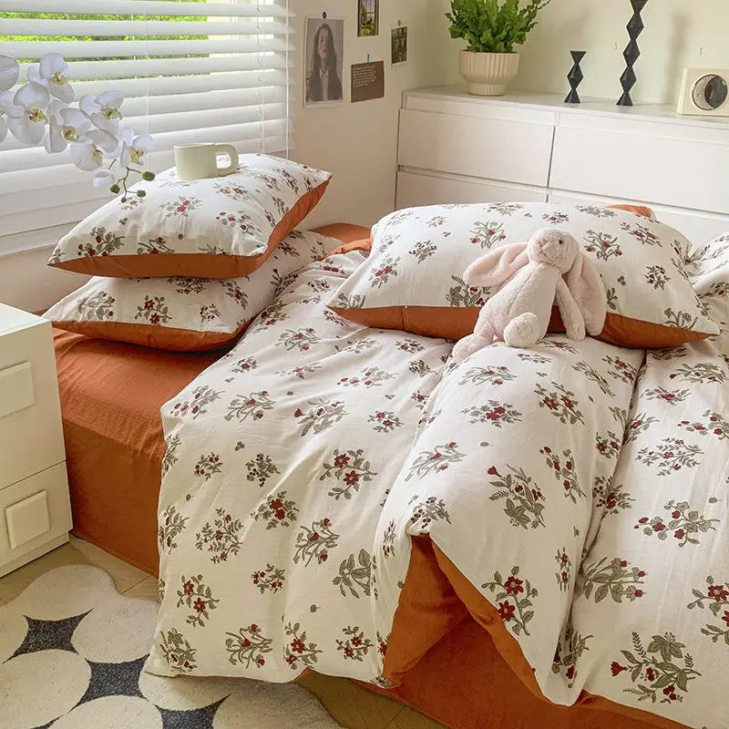 Euro Bedding Set Free Shipping Beddings Sets Princess Style Pure Cotton Intensification Level A Bedroom Set Queen Size Bed Sheet