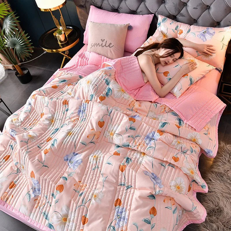 Home Textile Bedding Quilt Blankets Throw Bedspread Summer Quilt King Queen Twin Washed Cotton Comforter Bed Quilted Quilt
