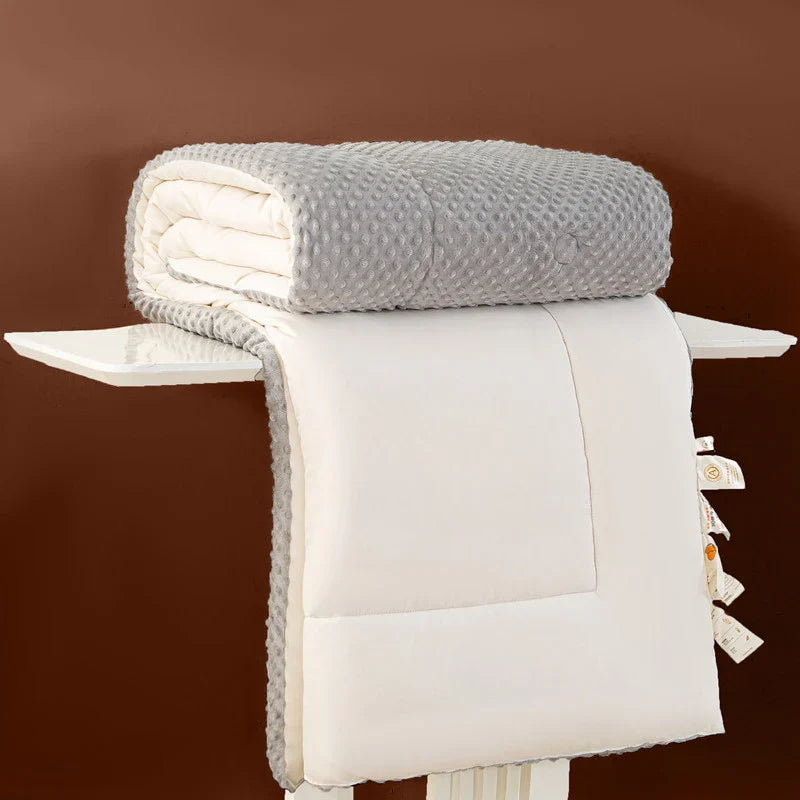 New Popular Bean Down Soybean Spring and Autumn Quilt Soft Single Double Quilt Solid Color Thickened Winter Cotton Quilt Core