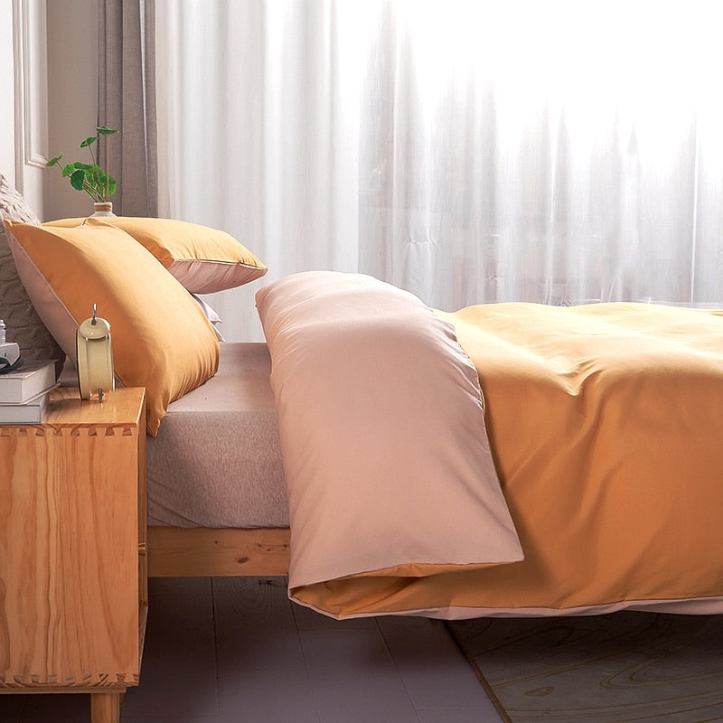 Cover Set Soft Brushed Microfiber Duvet Cover Bedding Set with Zipper Closure and Corner Ties 2 Pcs/3 Pcs