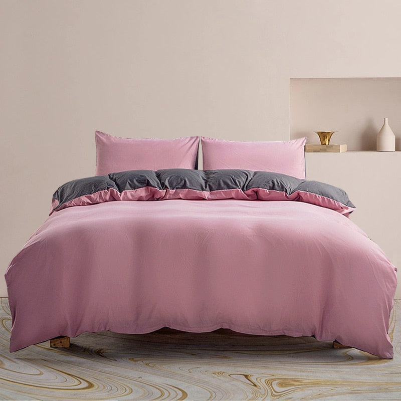 Cover Set Soft Brushed Microfiber Duvet Cover Bedding Set with Zipper Closure and Corner Ties 2 Pcs/3 Pcs