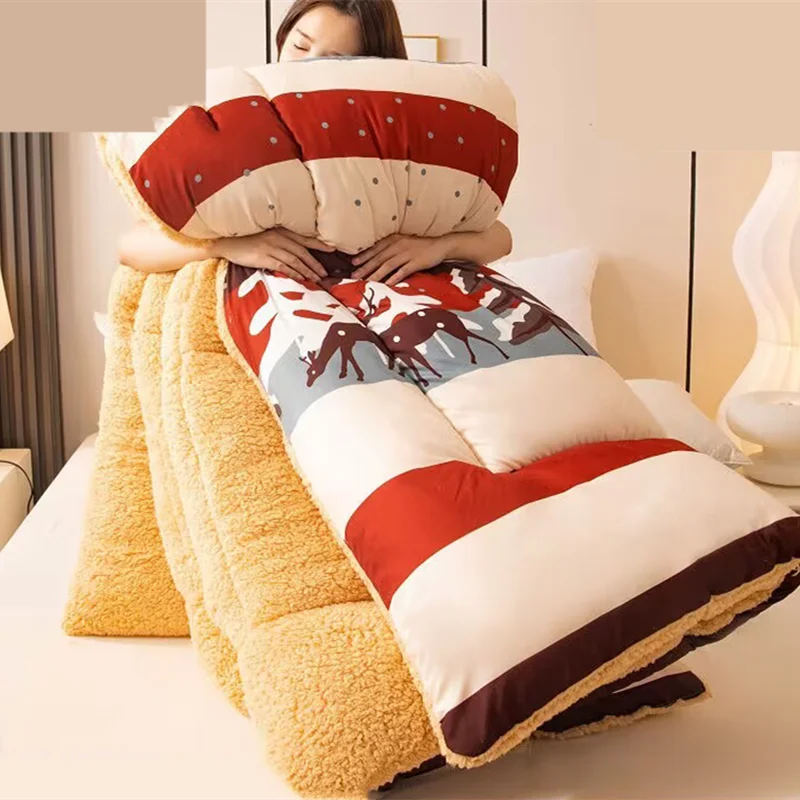 New Winter Quilt Core Thickened Quilt of 10 Pounds for Warm Winter Winter Dormitory Household Dormitory Warm Bedding
