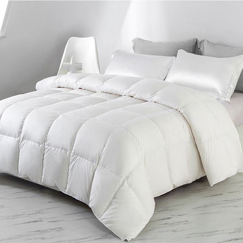 Peter Khanun 100% White Goose Down Filler 3D Bread Duvet/Quilt/Comforter Winter Luxury Blankets 100% Cotton Shell 015