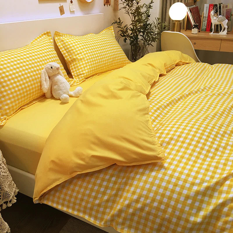 Ins Bedding Set Bed Linen 2 Bedrooms Duvet Cover For Girl Adults Bedspread Flat Sheet Quilt Cover King 220x240 Cover