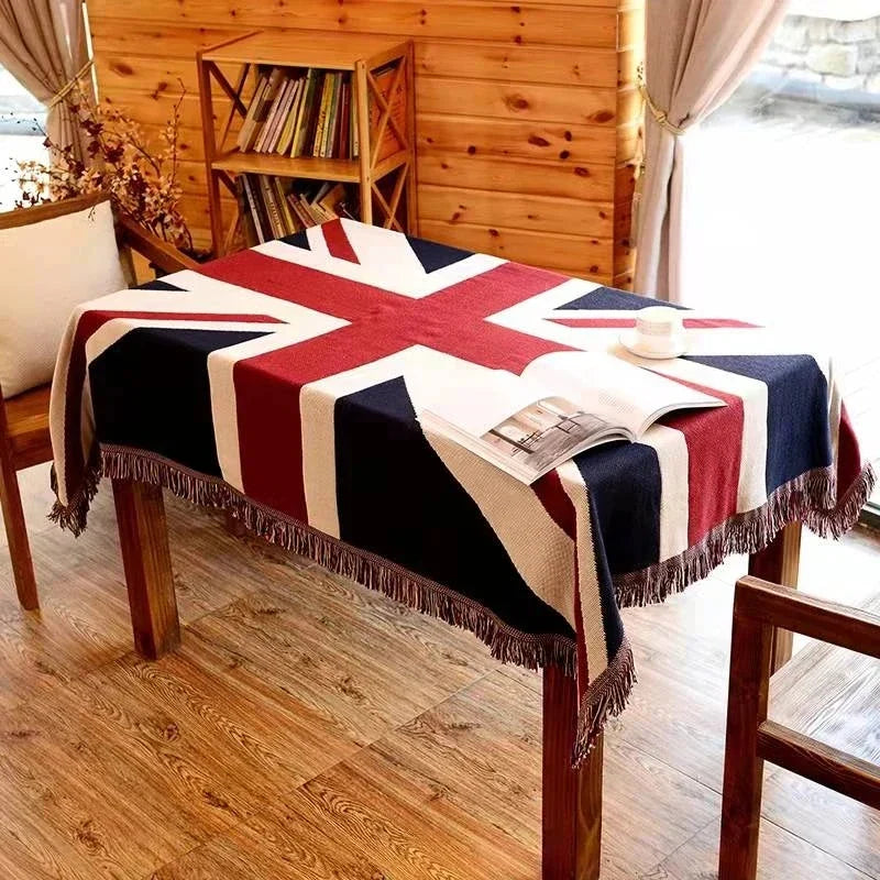 UK USA Flag American Blanket Mat Cover Bedspread Star Sofa Cover Cotton Air Bedding Room Decor Tapestry Throw Rug United States