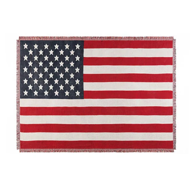 UK USA Flag American Blanket Mat Cover Bedspread Star Sofa Cover Cotton Air Bedding Room Decor Tapestry Throw Rug United States