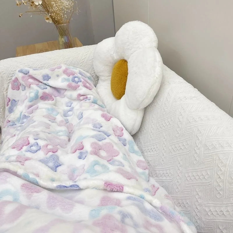 Ins Style Zebra Blanket Soft Microfiber Blanket For Bed Office Flannel Blanket Warm Throw Blanket Plush Bedspread Kids Bedding