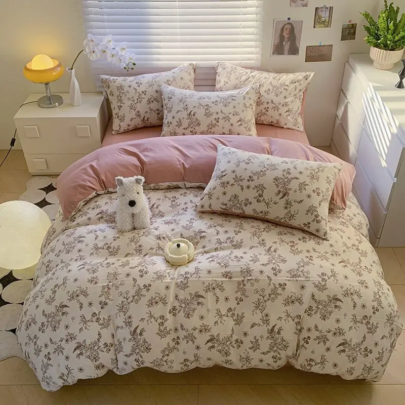 Euro Bedding Set Free Shipping Beddings Sets Princess Style Pure Cotton Intensification Level A Bedroom Set Queen Size Bed Sheet