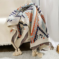 Nordic Knitted Blanket Bohemian Thin Quilt Bedspread Decor Home Hotel Throw Blankets For Bed Airplane Travel
