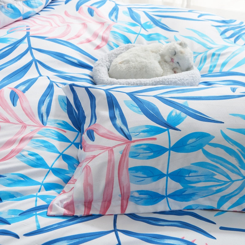 Quality Nordic 4pcs Bed Sheet Set and Bedding Queen/King Size Quilt Duvet Cover and Pillowcase Kit for Household