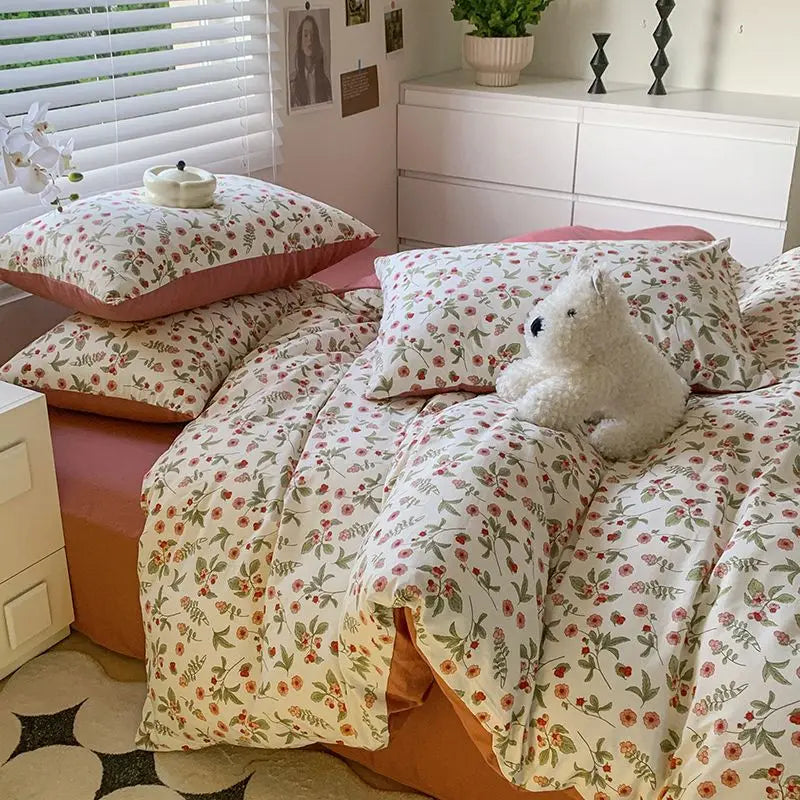Euro Bedding Set Free Shipping Beddings Sets Princess Style Pure Cotton Intensification Level A Bedroom Set Queen Size Bed Sheet