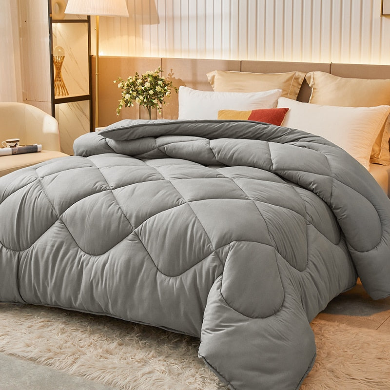 Winter Warm Mulberry duvet Soybean fiber Antibacterial quilt luxury double bed decorative blanket Breathable
